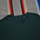 1980s/1990s Ashworth Green V-Neck Cotton Knit Sweater Size XL