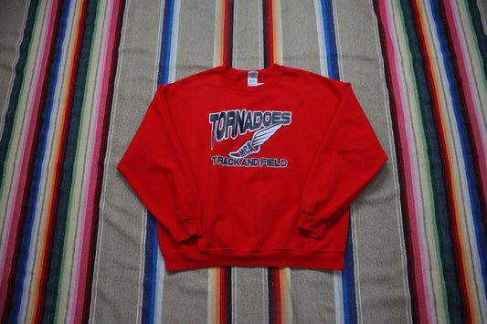 2000s Tornadoes Track and Field Winged Foot Print Sweatshirt Size XL