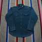 1980s Woolrich Slate Blue Chamois Shirt Made in USA Size L