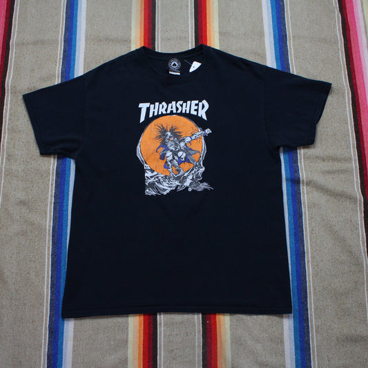 2000s Thrasher Pushead Skateboard T-Shirt Size L