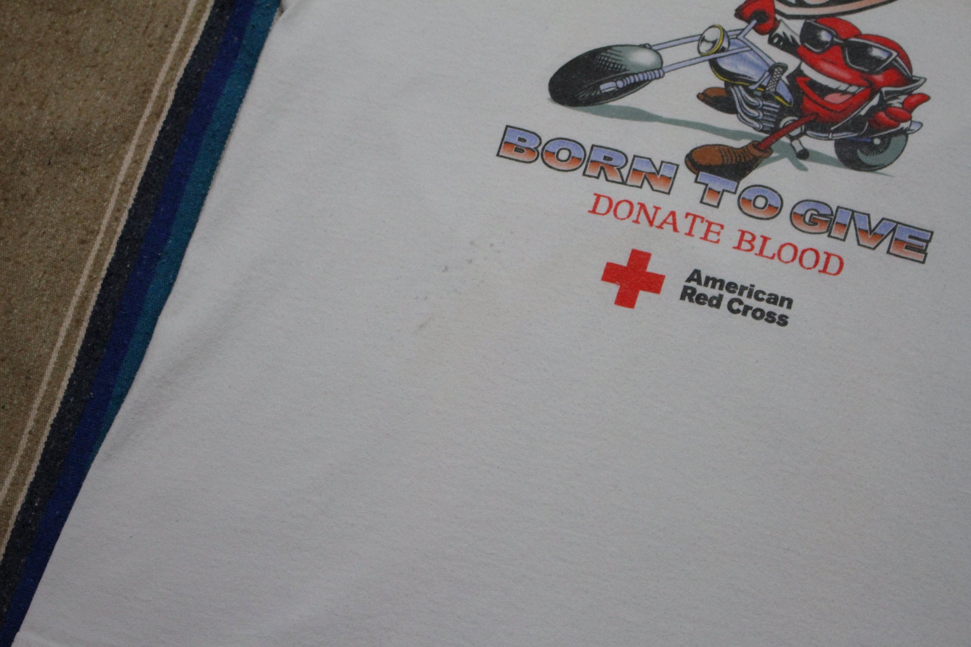1990s Fruit of the Loom American Red Cross Born to Give Donate Blood T-Shirt Size XL