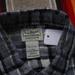 2000s/2010s LL Bean Grey Plaid Flannel Button Down Shirt Size L