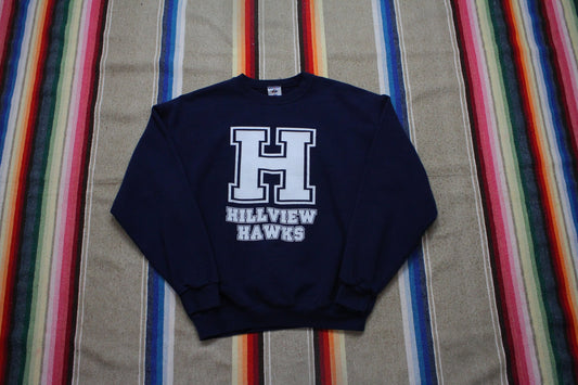 2000s Jerzees Hillview Hawks Sweatshirt Size M