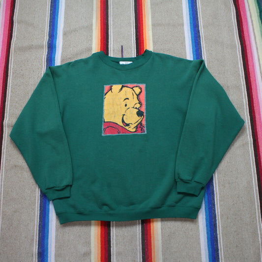 1990s The Disney Store Winnie the Pooh Sweatshirt Made in USA Size L