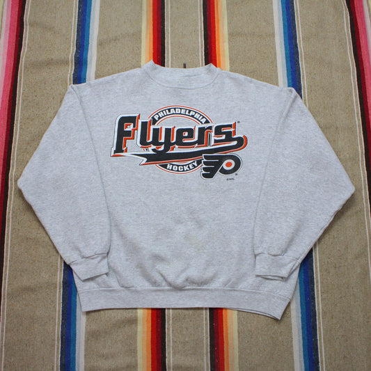 1990s/2000s Logo 7 Philadelphia Flyers NHL Hockey Sweatshirt Size M