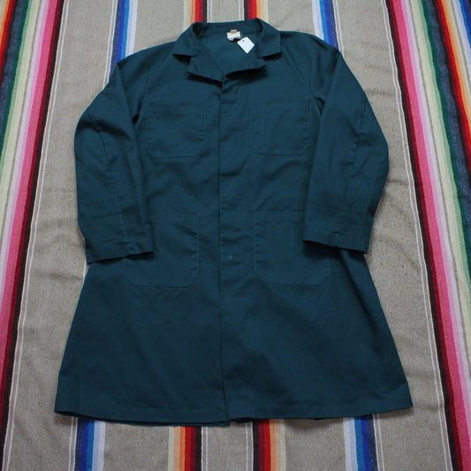 1980s/1990s Green Shop Coat Made in Canada Size XL