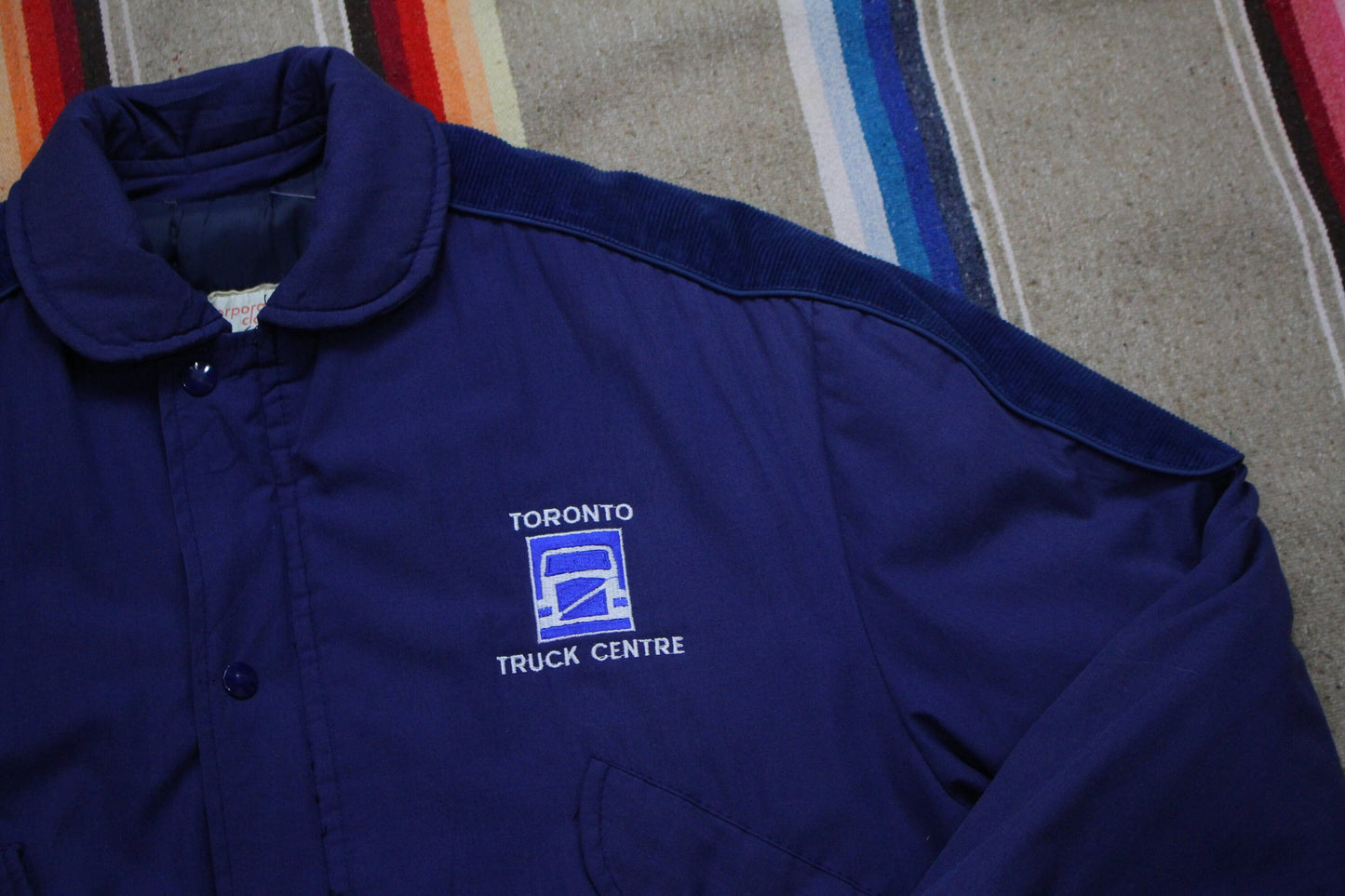 1990s Avon Sportswear Toronto Truck Centre Insulated Bomber Work Jacket Made in Canada Size M