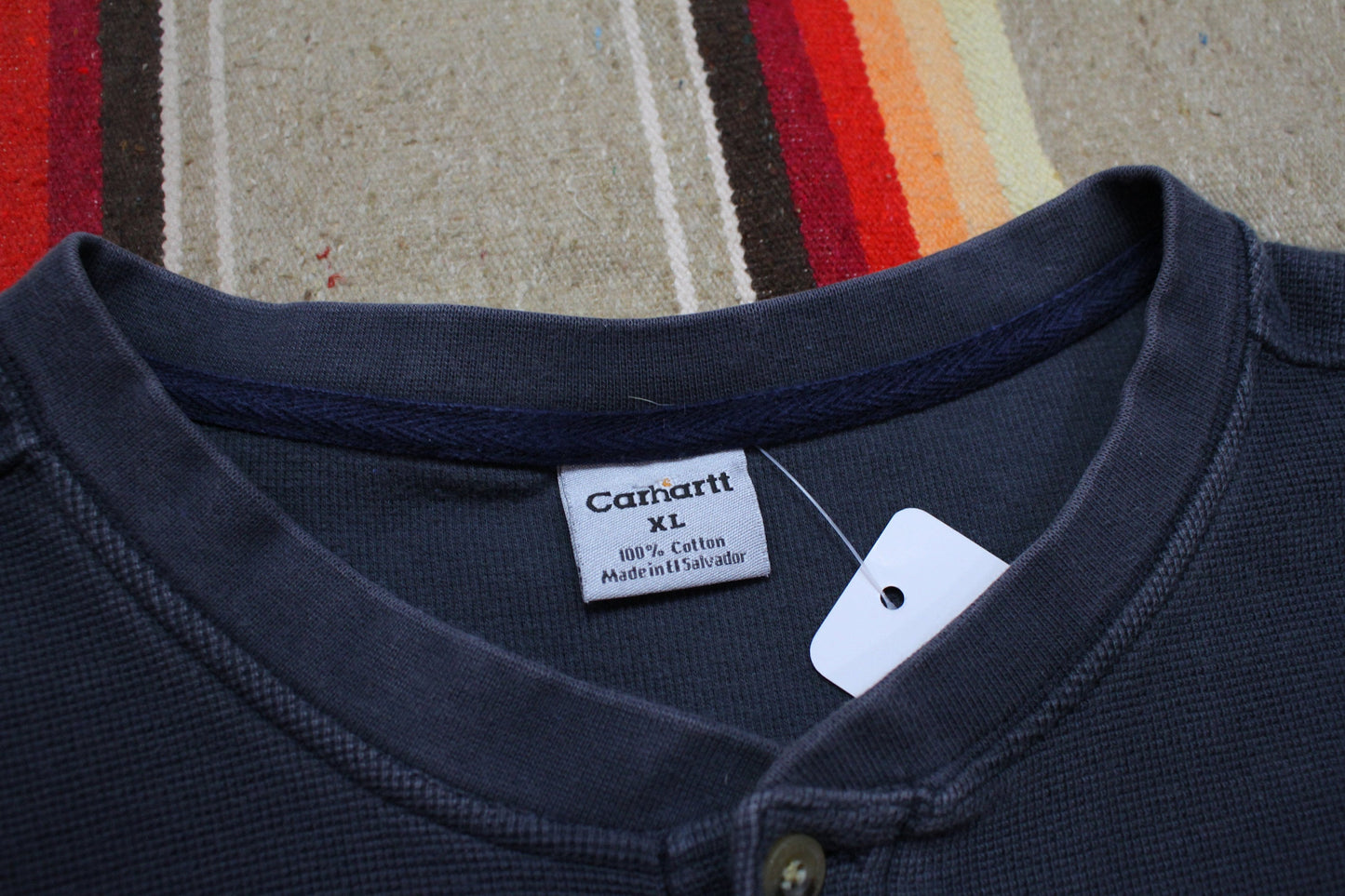 2010s Carhartt Thermal Henley Long Sleeve T-Shirt Size XL/XXL