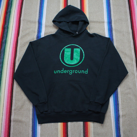 2000s Y2K Jerzees Super Sweats Underground Hoodie Sweatshirt Size L