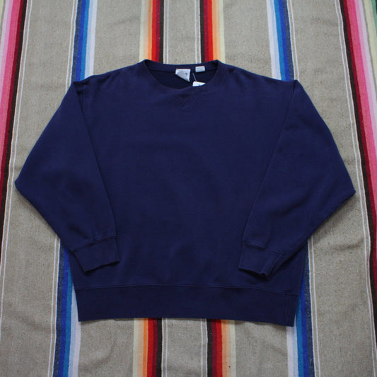 1990s Gap Athletic Sweats Blank Blue Sweatshirt Size XL