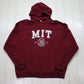 2000s/2010s MIT Burgundy Hoodie Sweatshirt Size XL