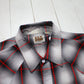 1990s ELY Cattleman Shadow Plaid Sawtooth Pocket Shortsleeve Western Shirt Size XXL
