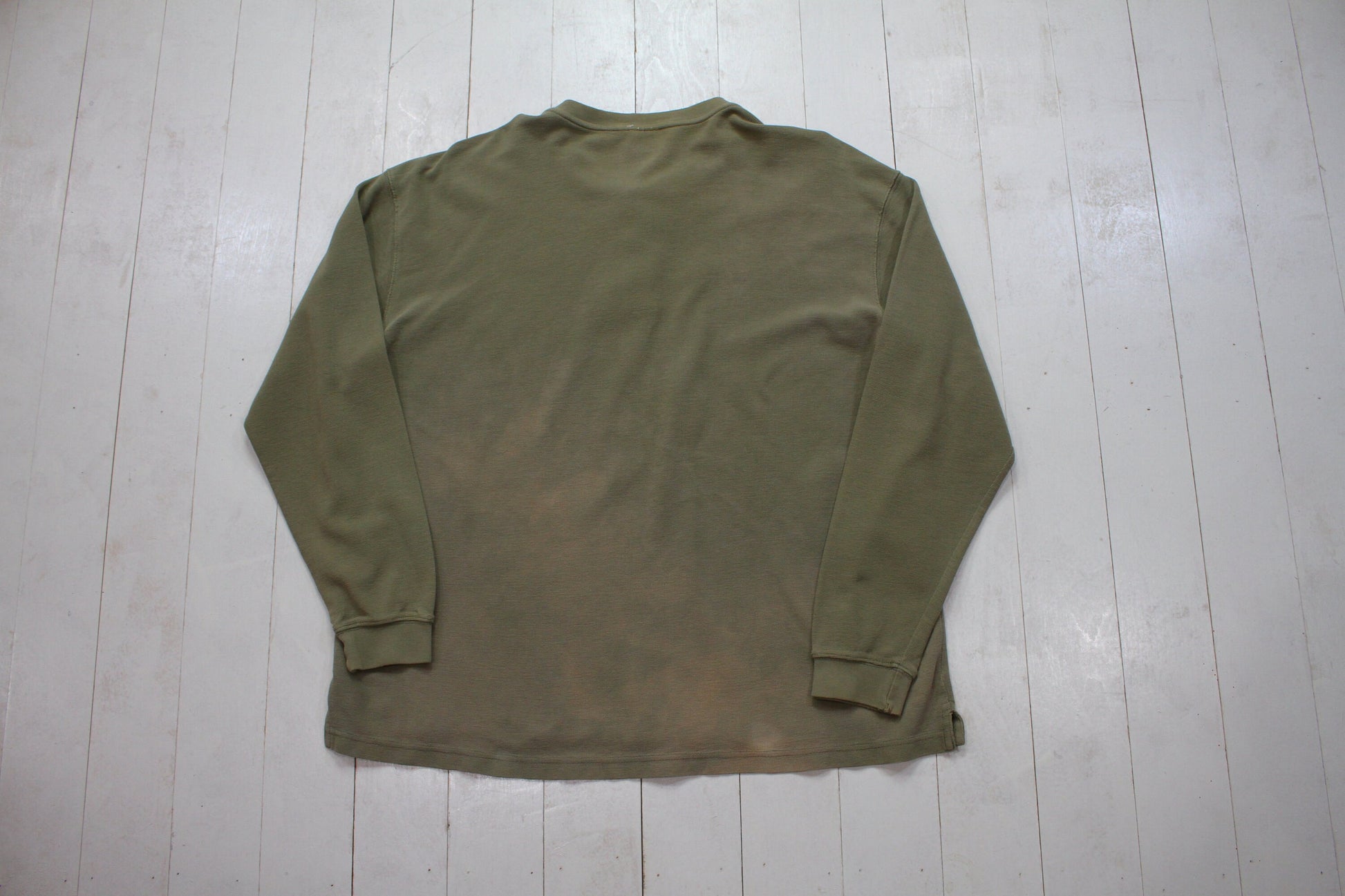 2000s Carhartt Henley Collar Thermal Long Sleeve T-Shirt Size XXL