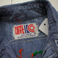 1970s/1980s Hand Embroidered Chambray Shirt Womens Size M