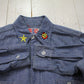 1970s/1980s Hand Embroidered Chambray Shirt Womens Size M