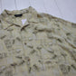 2000s Haggar Tiki Mask Tropical Drink Print Silk Blend Shortsleeve Loop Collar Hawaiian Shirt Size L
