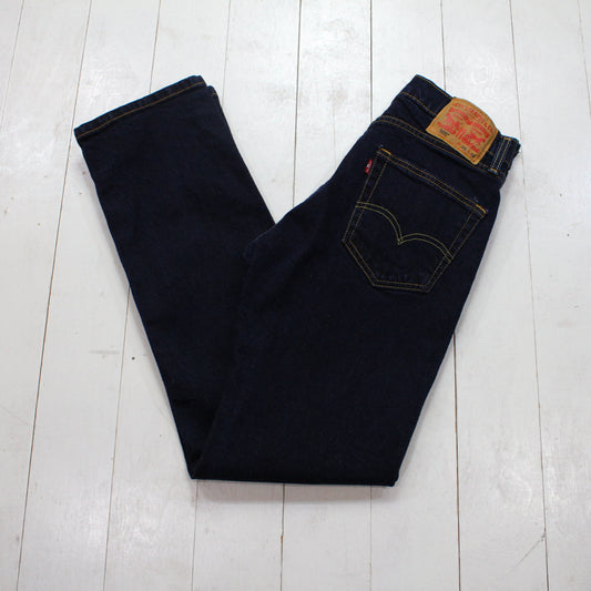 2010s Levi's 505 Dark Wash Blue Denim Jeans Size 28x30
