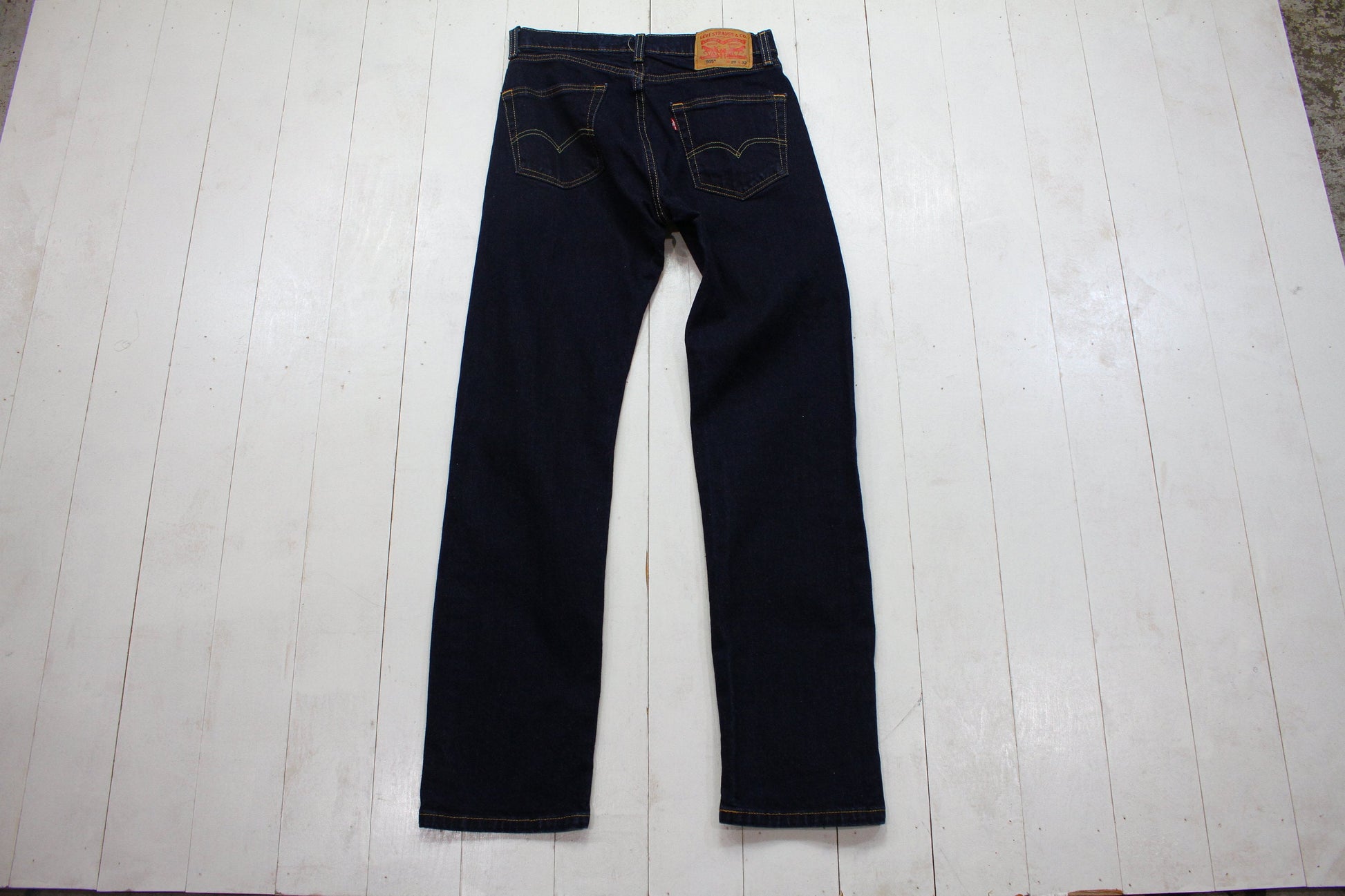 2010s Levi's 505 Dark Wash Blue Denim Jeans Size 28x30
