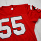 1990s Champion Blank Red 55 Football Jersey Made in USA Size M/L