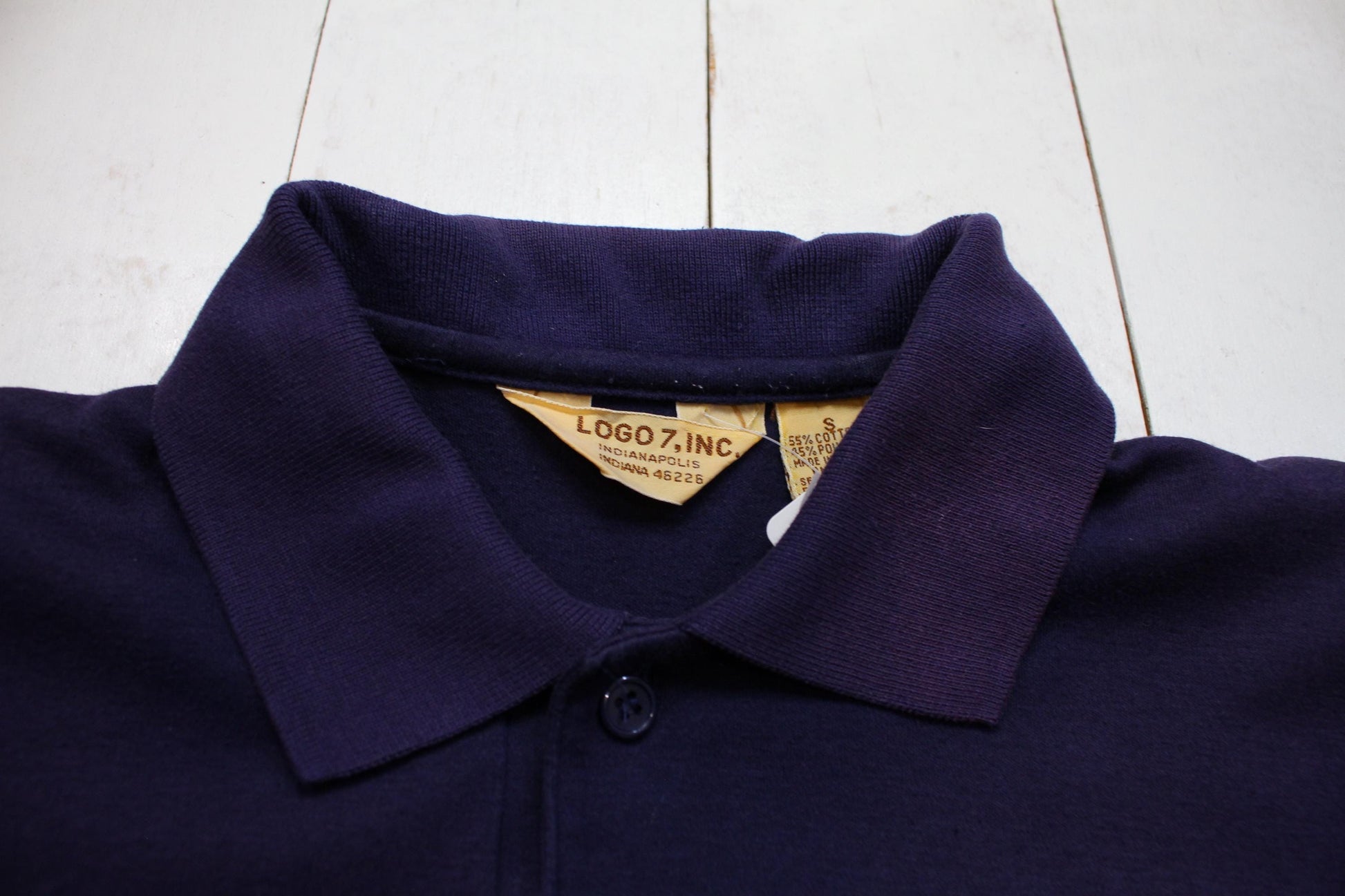 1980s Logo 7 US Clay Courts Tennis Polo Shirt Size XS/S