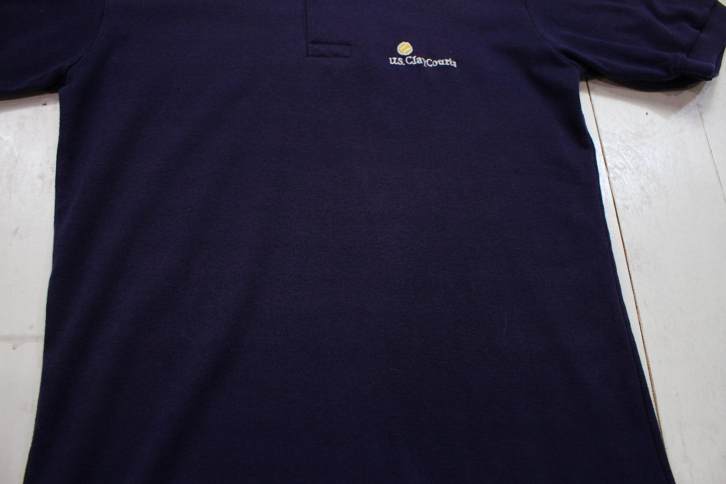 1980s Logo 7 US Clay Courts Tennis Polo Shirt Size XS/S