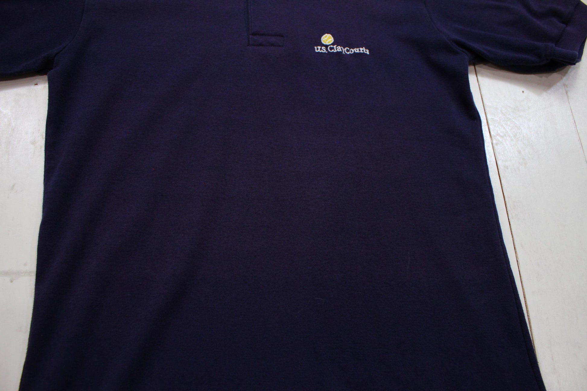 1980s Logo 7 US Clay Courts Tennis Polo Shirt Size XS/S
