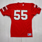 1990s Champion Blank Red 55 Football Jersey Made in USA Size M/L