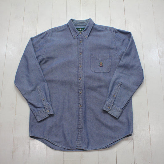 1990s/2000s Hunt Club Denim Button Down Shirt Size L/XL