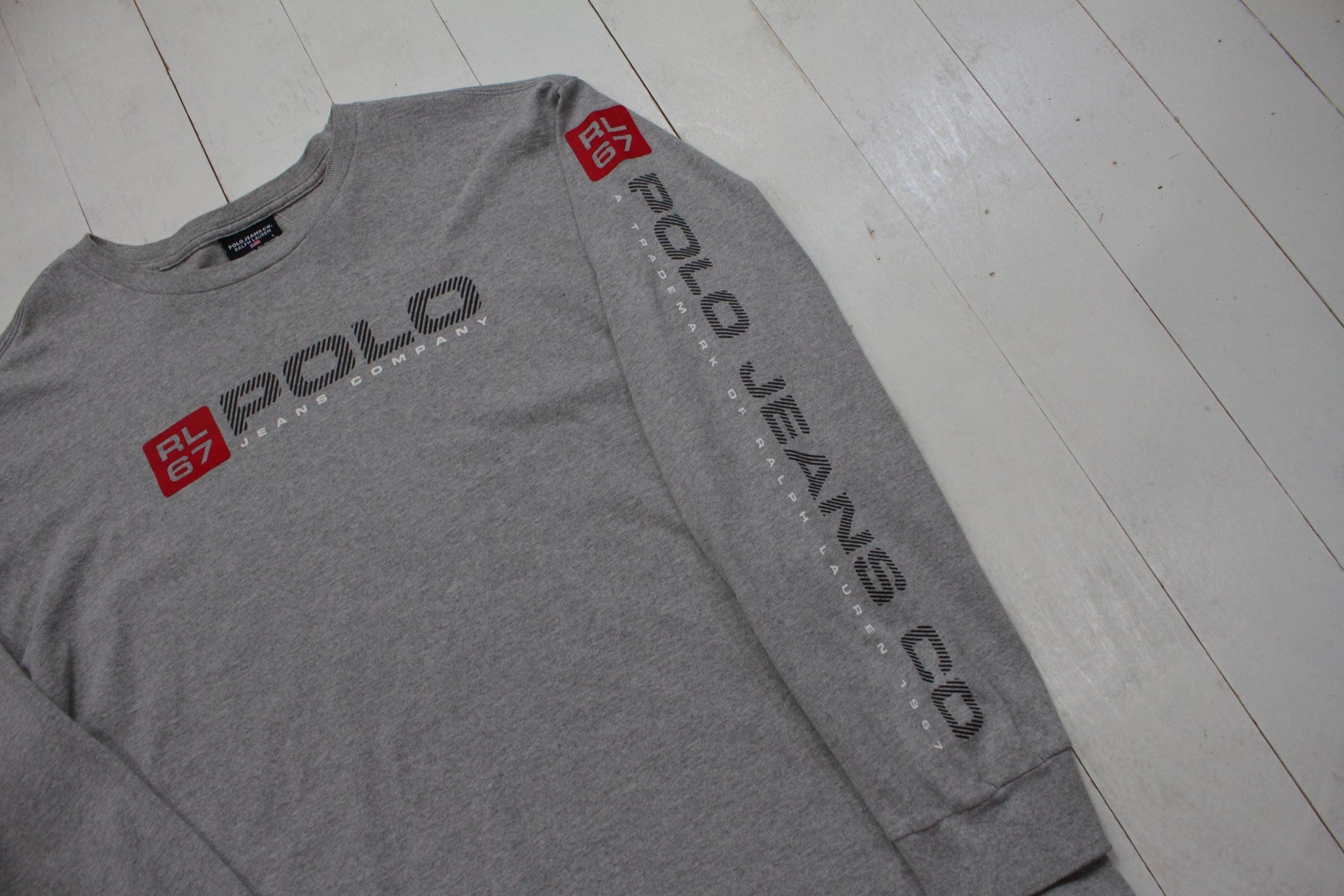 2000s Y2K Ralph Lauren Polo Jeans Long Sleeve T-Shirt Size L