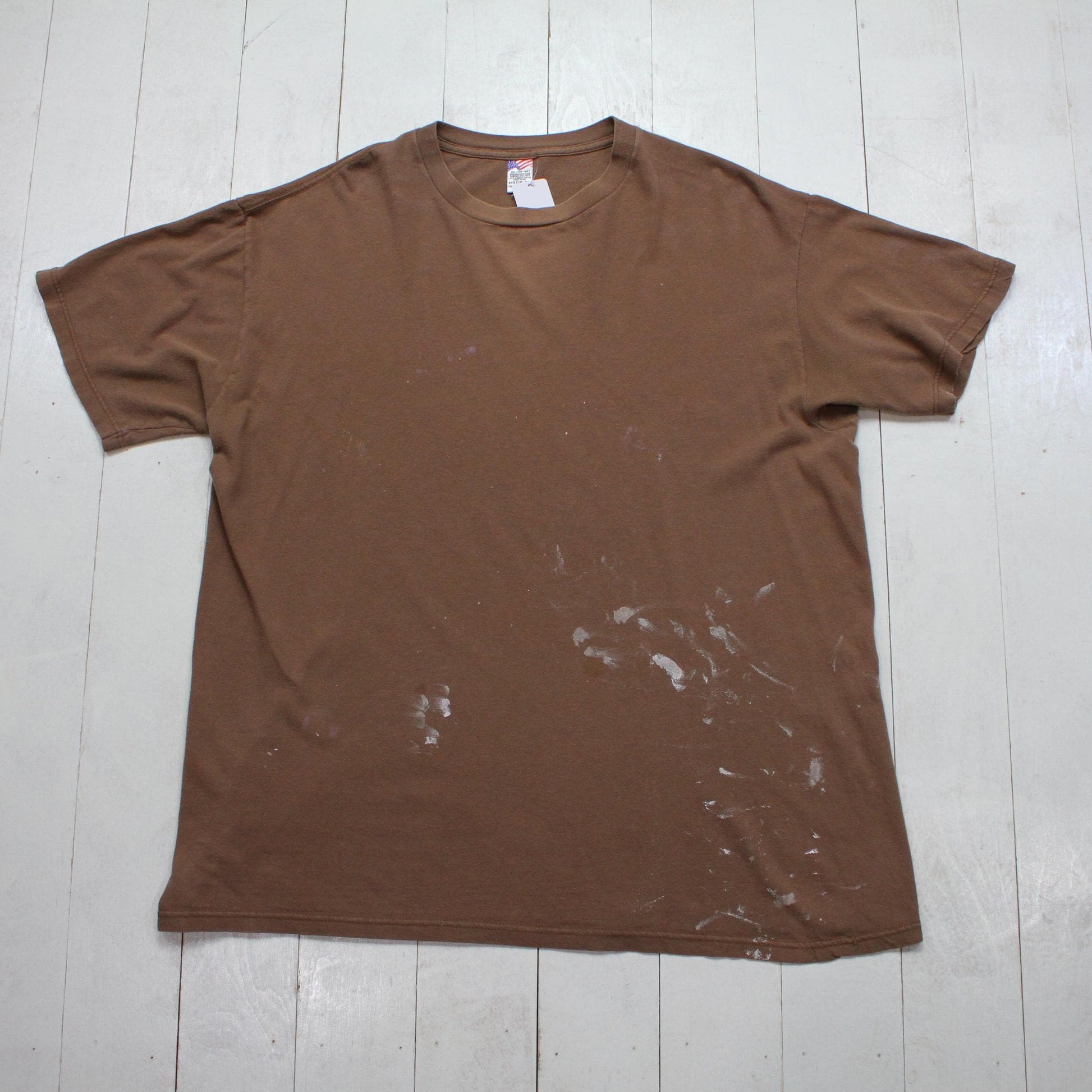 1990s/2000s Jensen Blank Brown Painters T-Shirt Made in USA Size XL