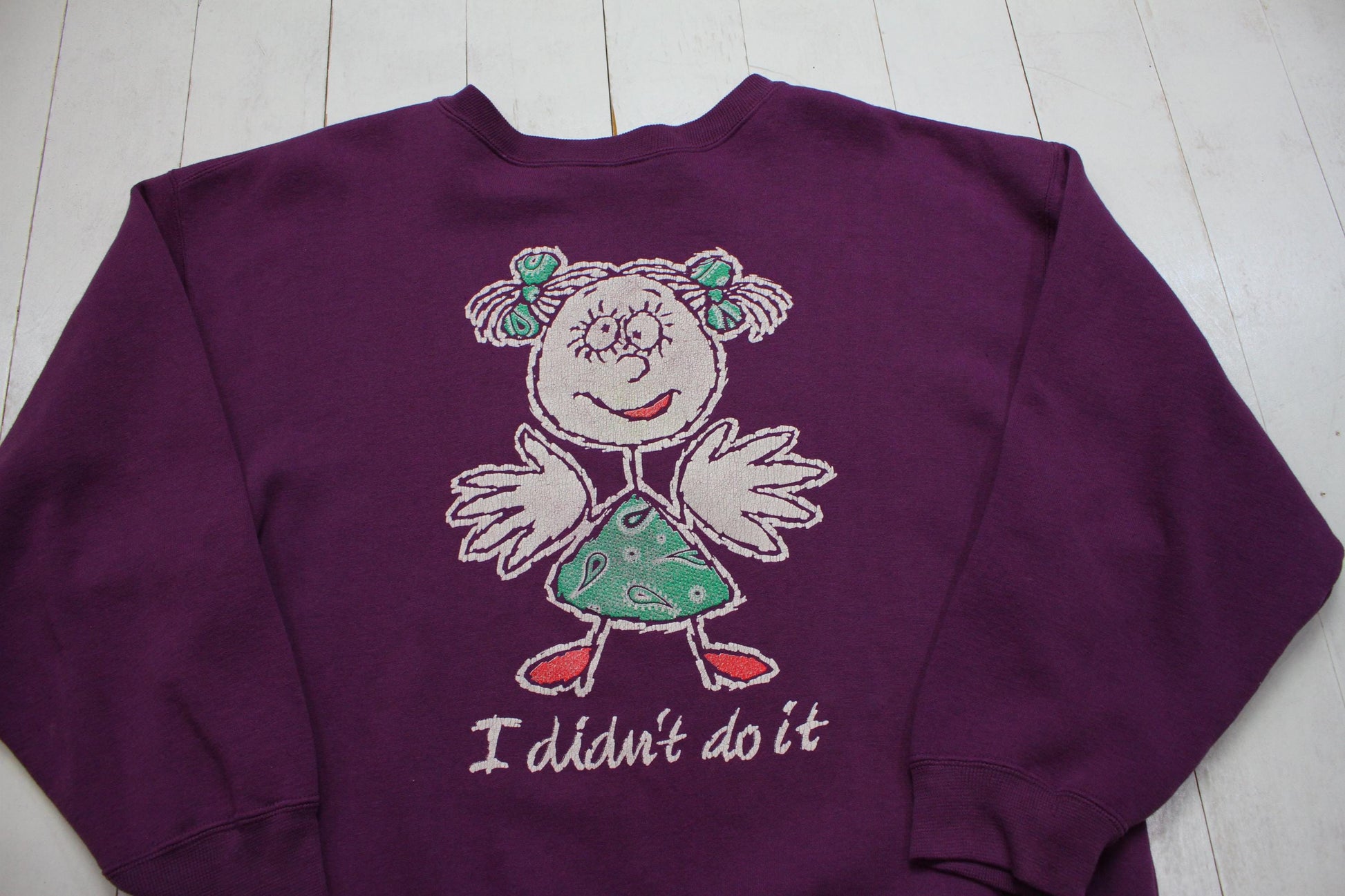 1990s/2000s Y2K Active Essentials I Didn't Do It Sweatshirt Size L