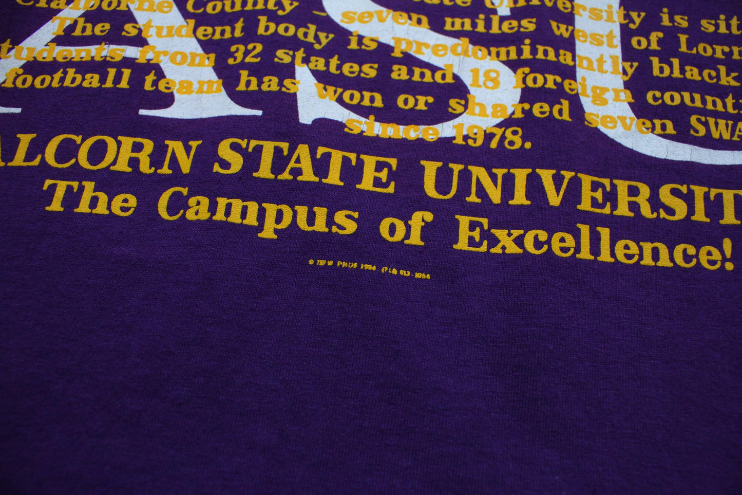 1990s Alcorn State University T-Shirt Made in USA Size M