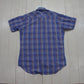 1980s/1990s Roebucks Shortsleeve Pearl Snap Western Shirt Size M
