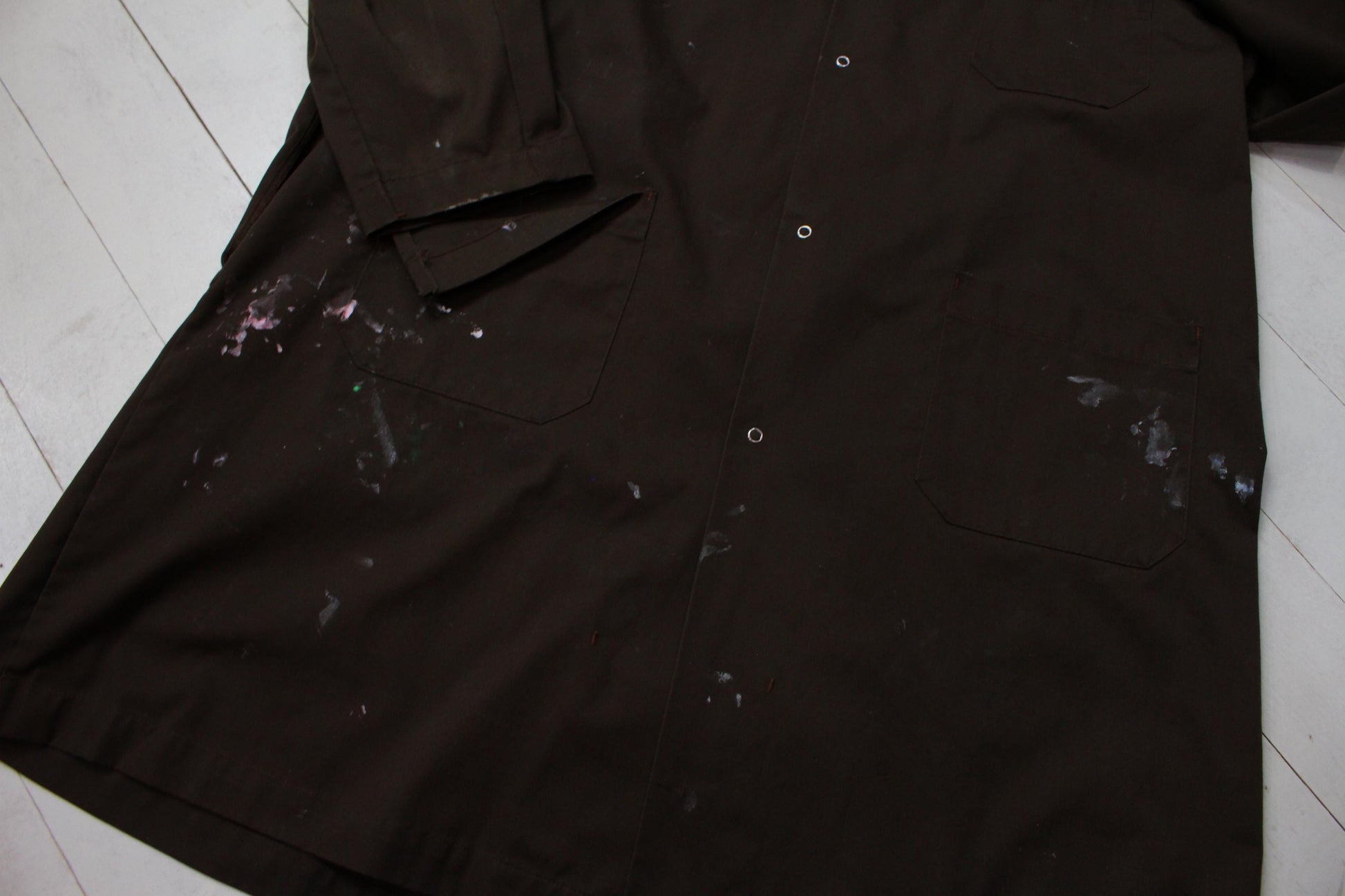 1980s/1990s Anchor Textiles Brown Petro-Canada Shop Coat Made in Canada Size XL/XXL