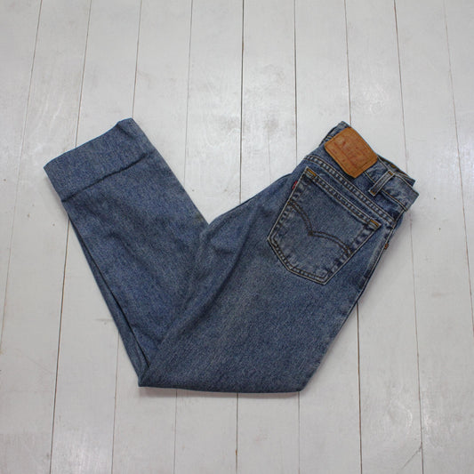 1990s Levi's 505 Regular Fit Blue Denim Jeans Size 30x26