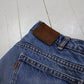 1990s Levi's Orange Tab 619 Blue Denim Jeans Distressed Painter Size 30x28