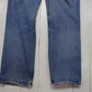1990s Levi's Orange Tab 619 Blue Denim Jeans Distressed Painter Size 30x28