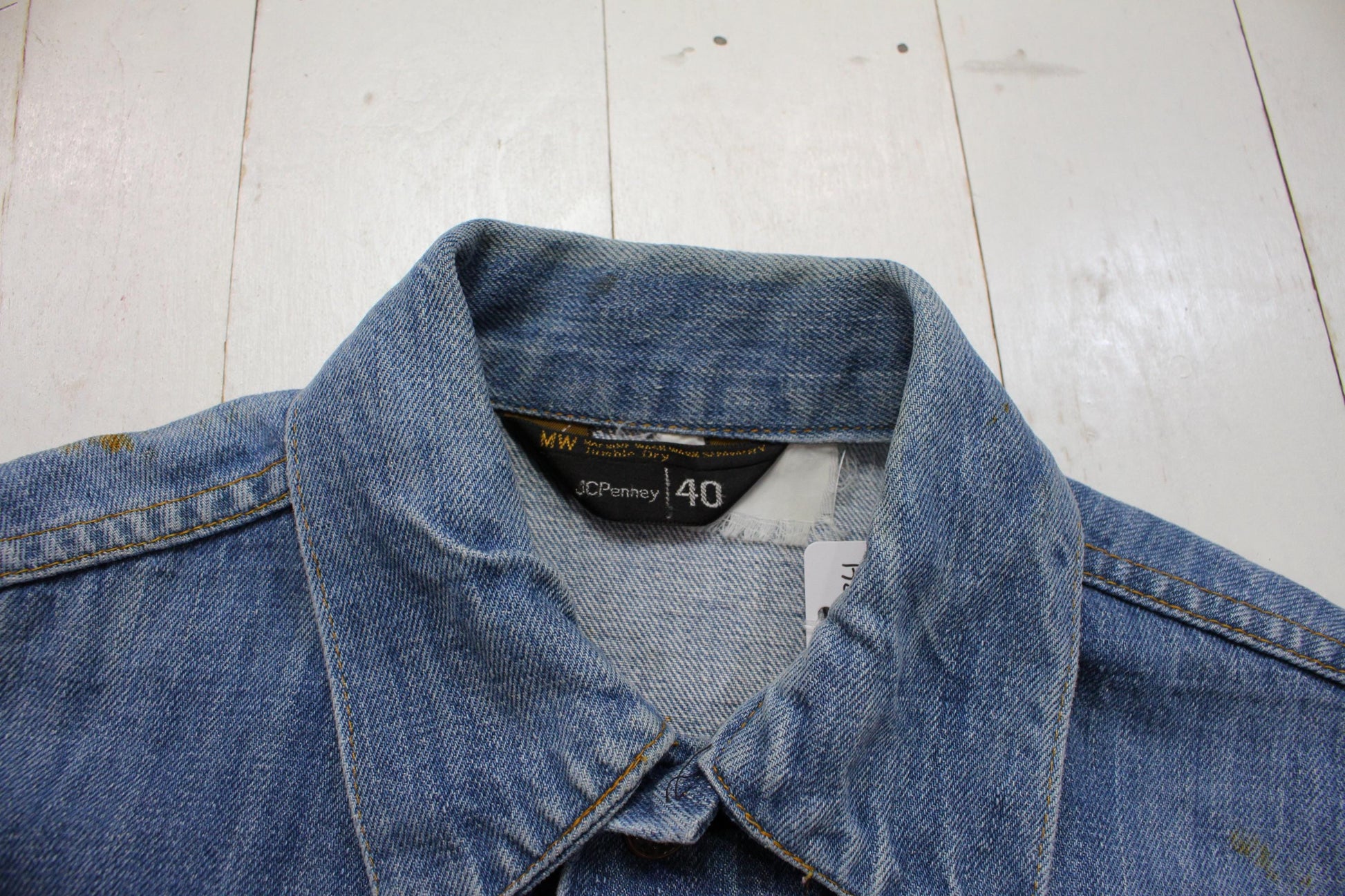1970s JC Penney Two Pocket Denim Trucker Jacket Size S