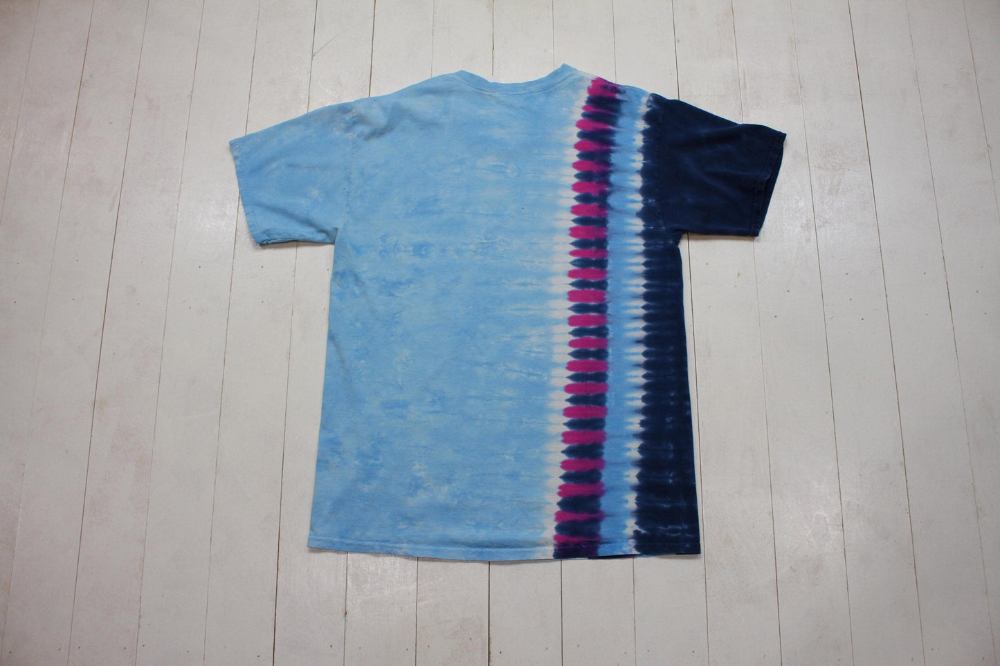 2000s Y2K Liquid Blue The Beatles Yellow Submarine Tie Dye Band T-Shirt Size L