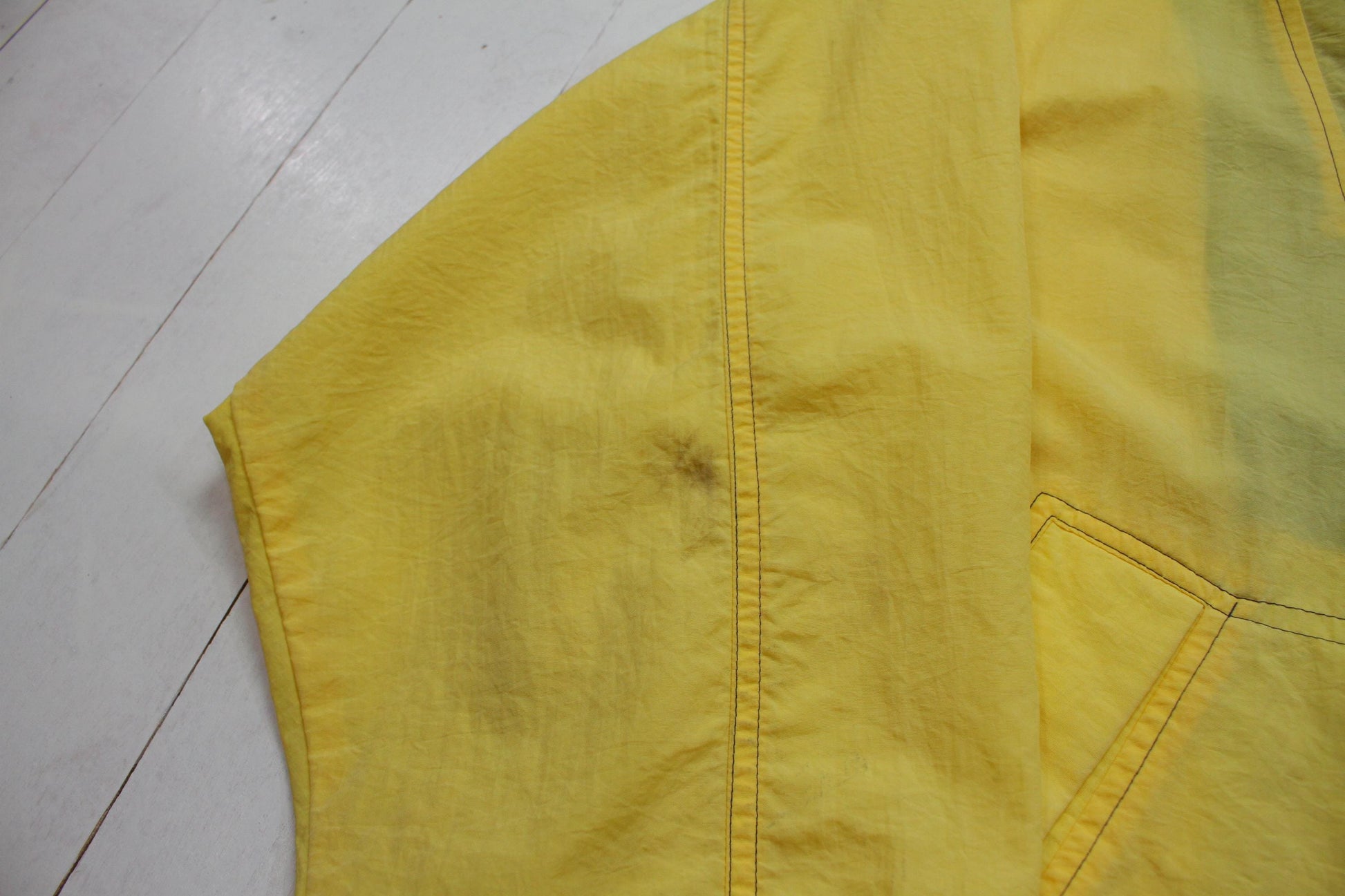 1990s Cabin Creek Yellow Hooded Shell Windbreaker Jacket Size XL