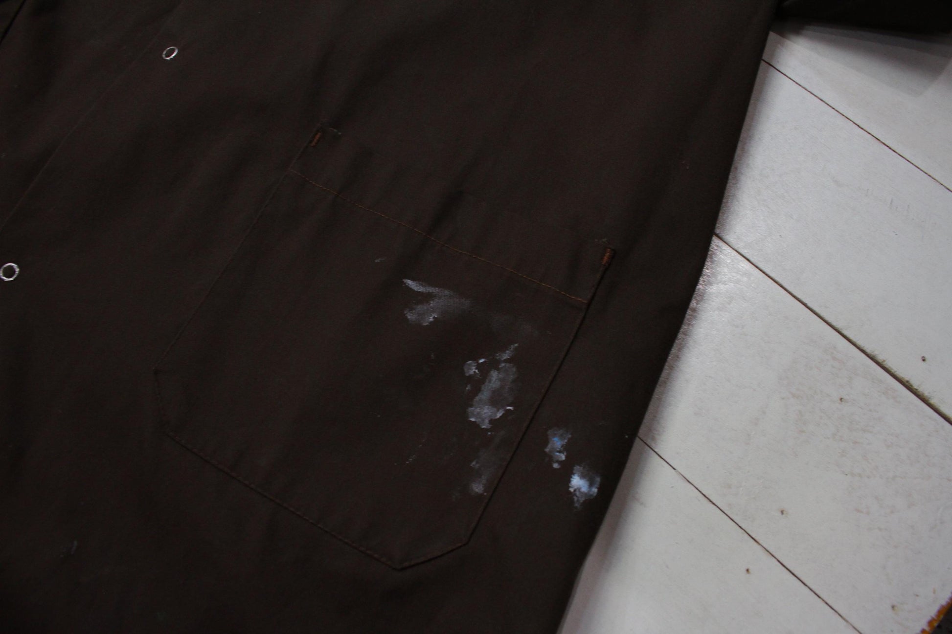 1980s/1990s Anchor Textiles Brown Petro-Canada Shop Coat Made in Canada Size XL/XXL