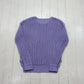 2010s Lavender Acrylic Open Knit Sweater Womens Size L/XL