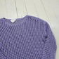 2010s Lavender Acrylic Open Knit Sweater Womens Size L/XL