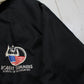 1980s/1990s Hartwell Black Robert Summers Tae Kwon Do Hoodie Quilted Lined Nylon Bomber Jacket Made in USA Size L