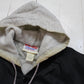 1980s/1990s Hartwell Black Robert Summers Tae Kwon Do Hoodie Quilted Lined Nylon Bomber Jacket Made in USA Size L