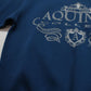 1990s Jansport Aquinas College Teal Grand Rapids Michigan Sweatshirt Made in USA Size M