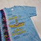 2000s Y2K Liquid Blue The Beatles Yellow Submarine Tie Dye Band T-Shirt Size L