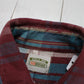 2000s Five Brother Plum Plaid Flannel Shirt Work Shirt Size L