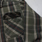 2000s Five Brother Green Plaid Flannel Shirt Work Shirt Size M/L