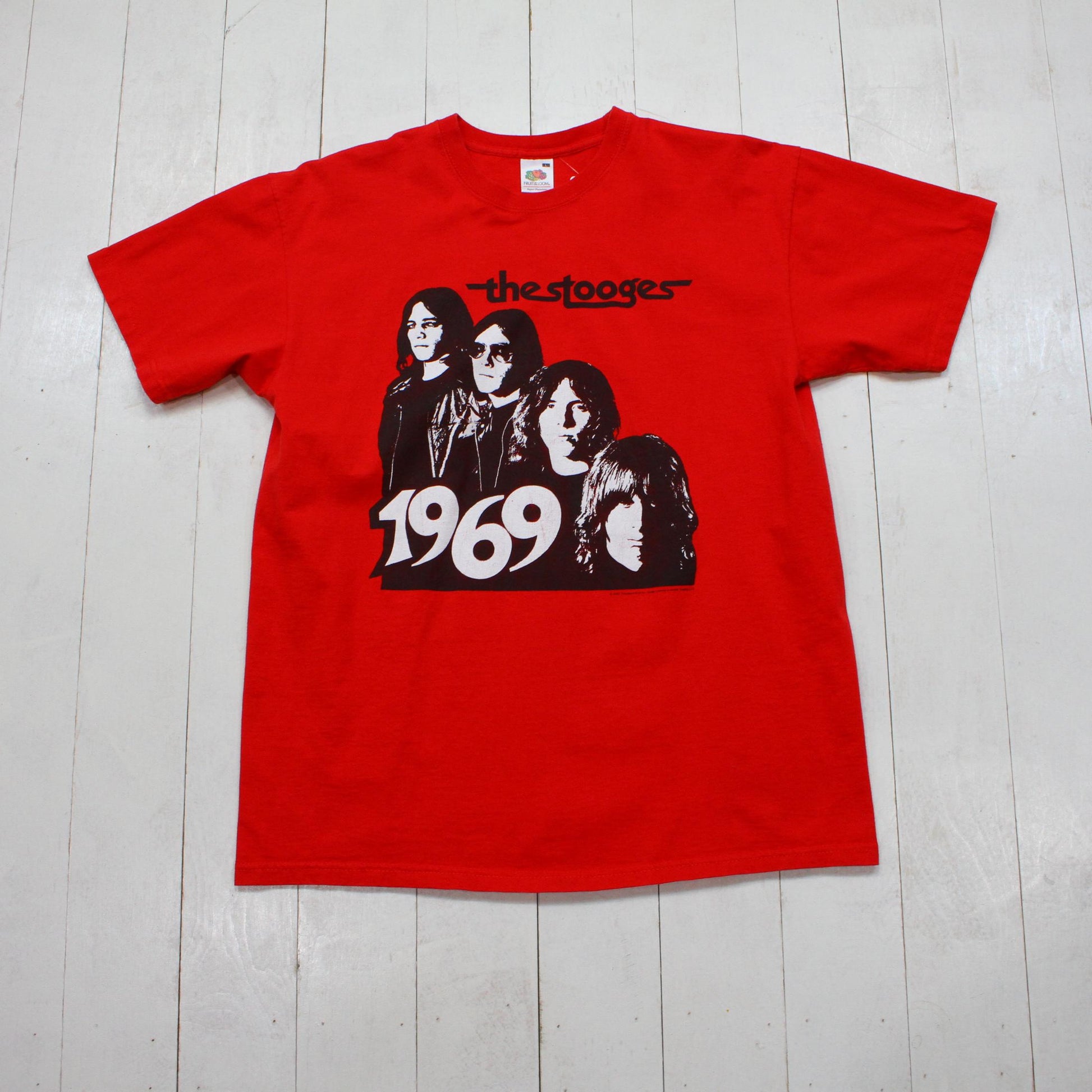 2000s 2003 Y2K The Stooges Iggy Pop Punk Rock Band T-Shirt Size M/L